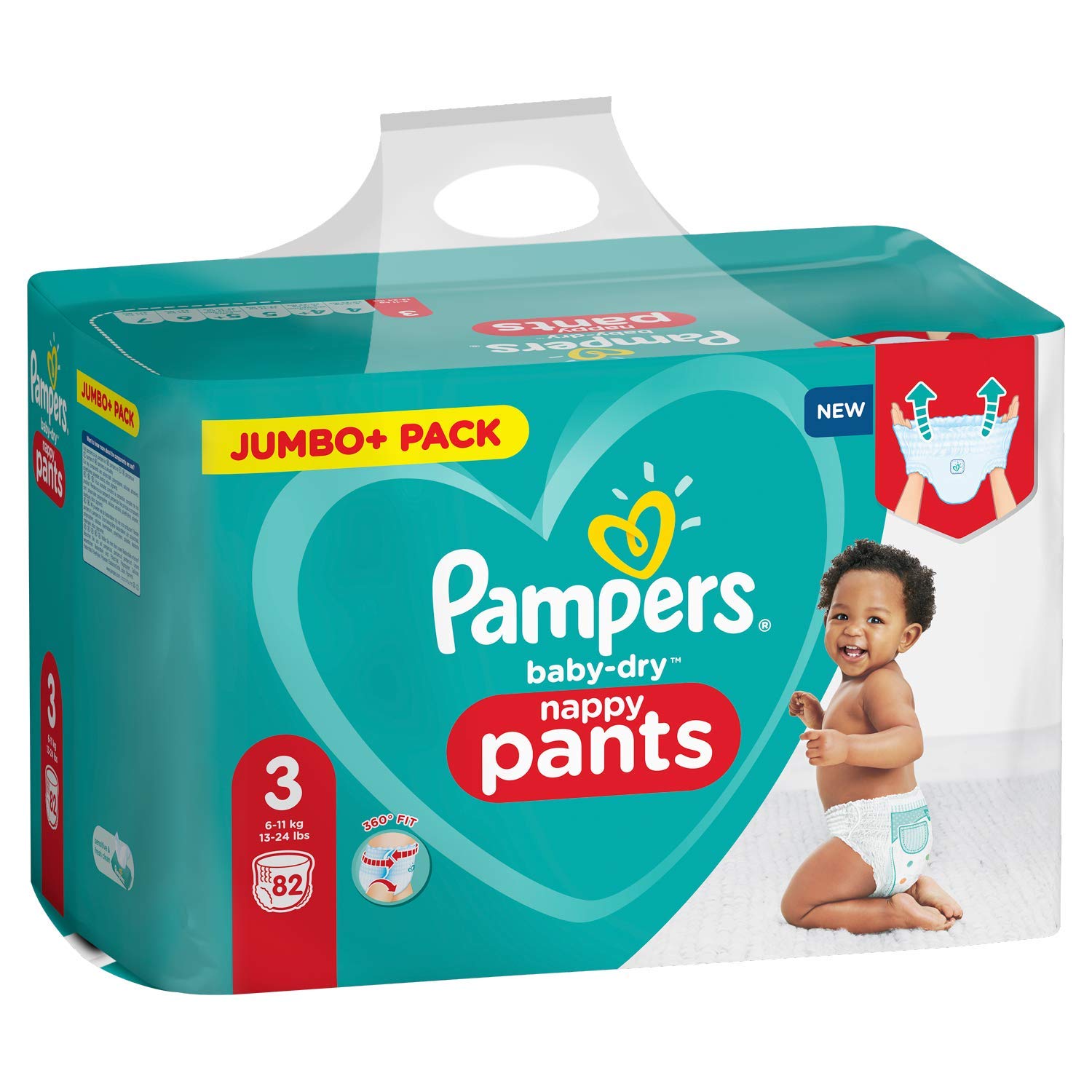 Pampers 81714234 Baby-Dry Pants pieluchy, białe