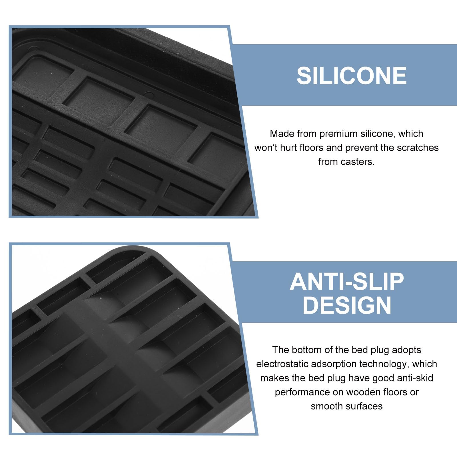 LALAFINA 8 Pezzi Fermaruote in Silicone Antiscivolo per Mobili Tappi per Ruote per Pavimenti in Legno Cuscinetti Proteggi Pavimento per e Sedie Accessori per Protezione