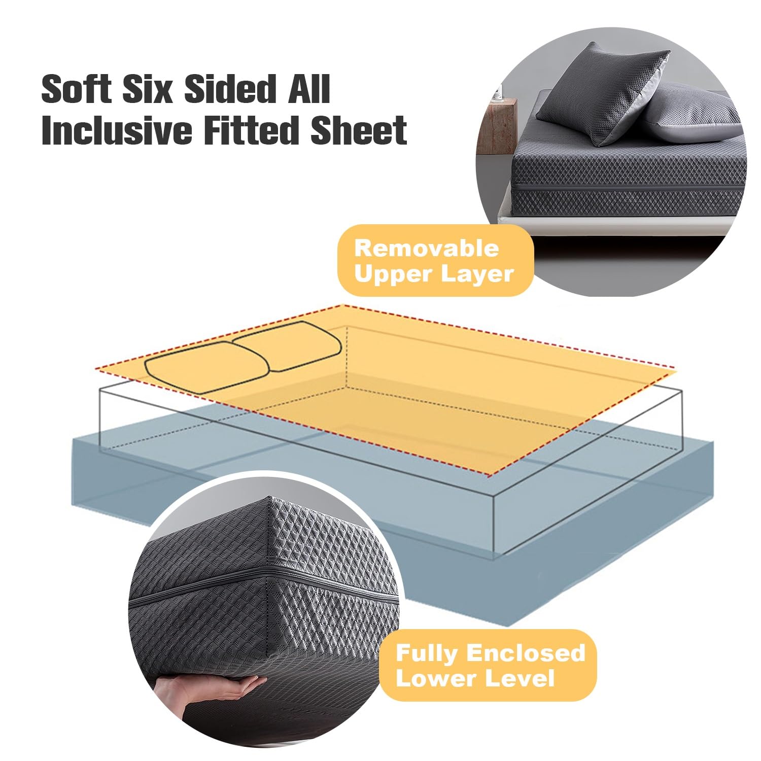 Protector de Colchón Impermeable 150x190 135x190 cm Funda de Colchón Suave