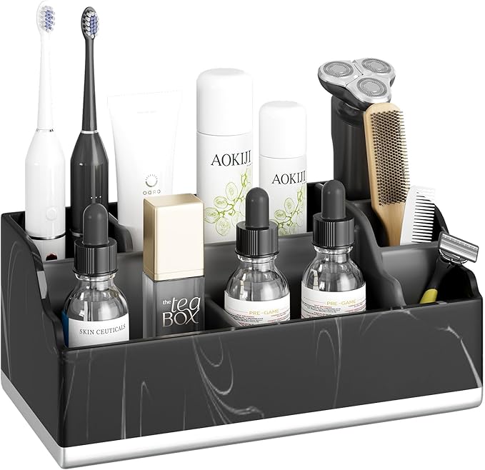 Amazon.com: TOSHISON Toothbrush Holder Bathroom Organizer Countertop ...