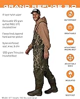 Vista 2 de FROGG TOGGS Grand Refuge 3.0 - Vadeador impermeable para hombre con forro aislante extraíble