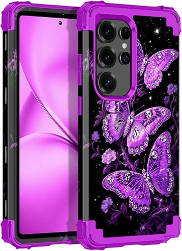 Miniatura 15 de LONTECT Funda para Galaxy A15 5G Grow in the Dark a prueba de golpes, 3 en 1, resistente, híbrida, resistente, de alto impacto, funda protectora