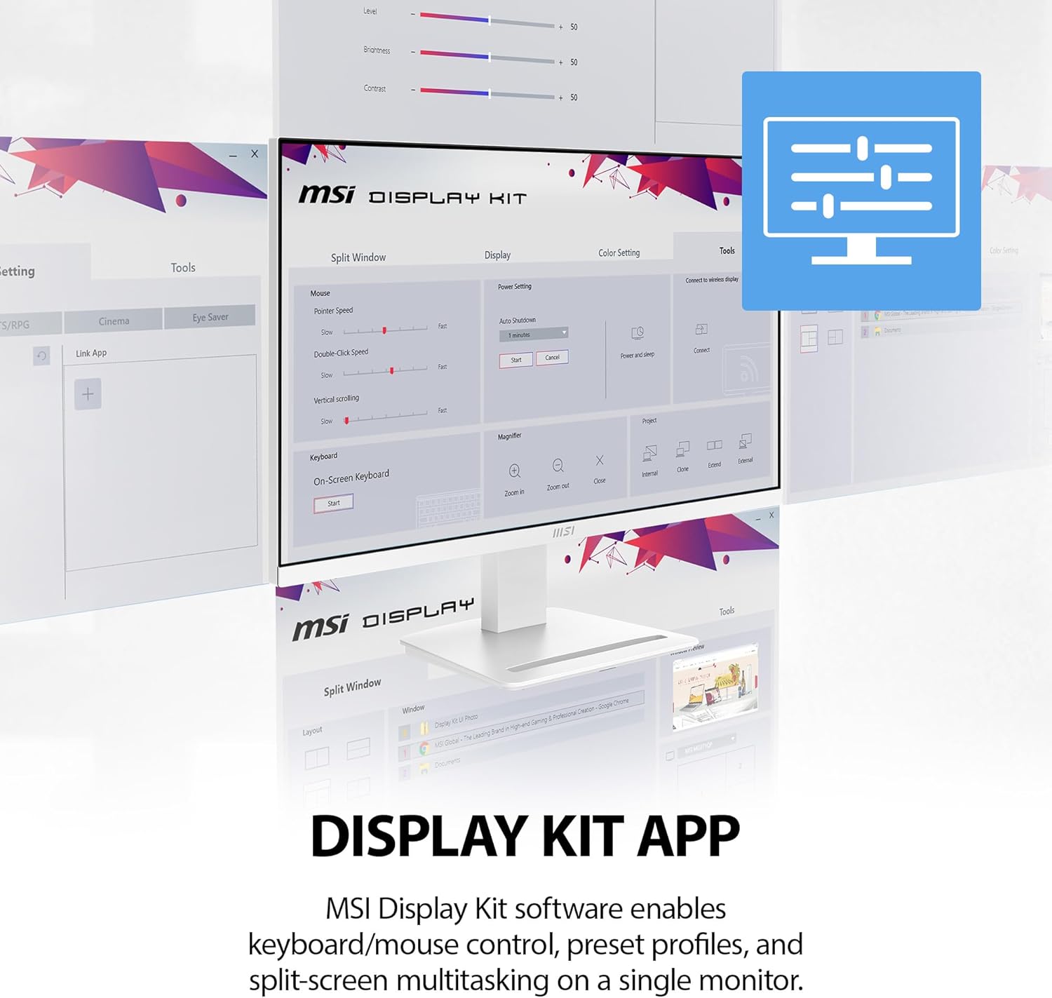 msi PRO MP273QW E14 27-inch IPS 2560 x 1440 (QHD) Computer Monitor, 144Hz,Adaptive-Synch, HDMI, DP Port, VESA Mountable, Tilt, Speaker, 1ms, White