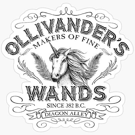 WillettaStore Ollivander's Wand Shop Stickers (3 Pcs/Pack ...