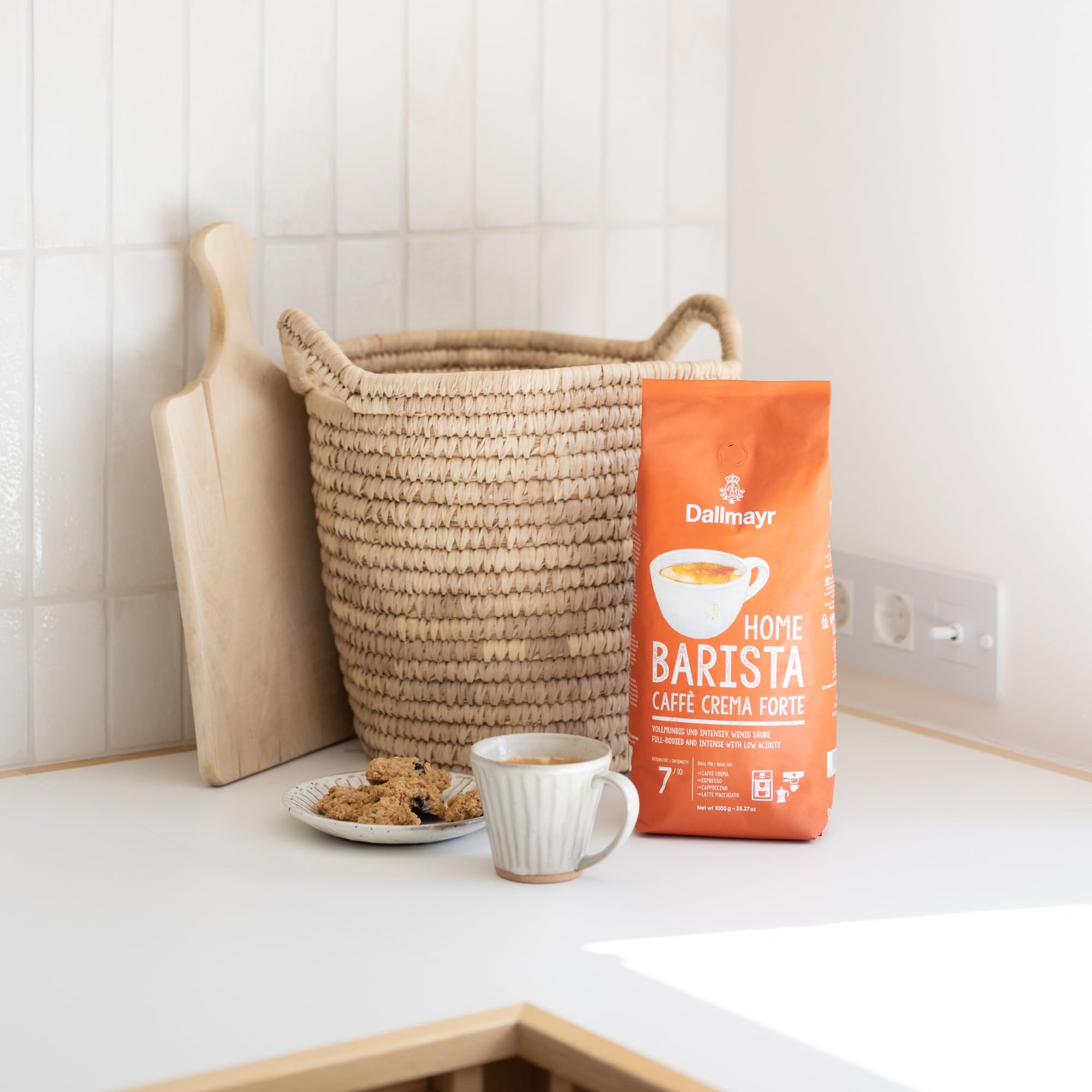 Dallmayr Home Barista Caffé Crema Forte 1.000g ganze Bohne (Packung mit 3)