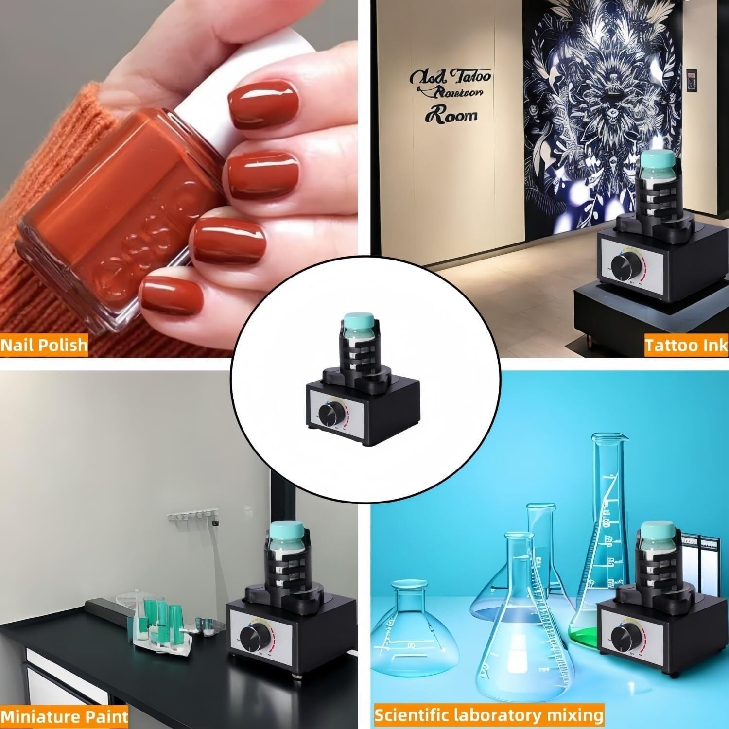 Coctelera manos libres con ajuste de 3 velocidades, ideal para proyectos de bricolaje, esmalte de uñas y pinturas acrílicas, 300 ~ 2400 rpm