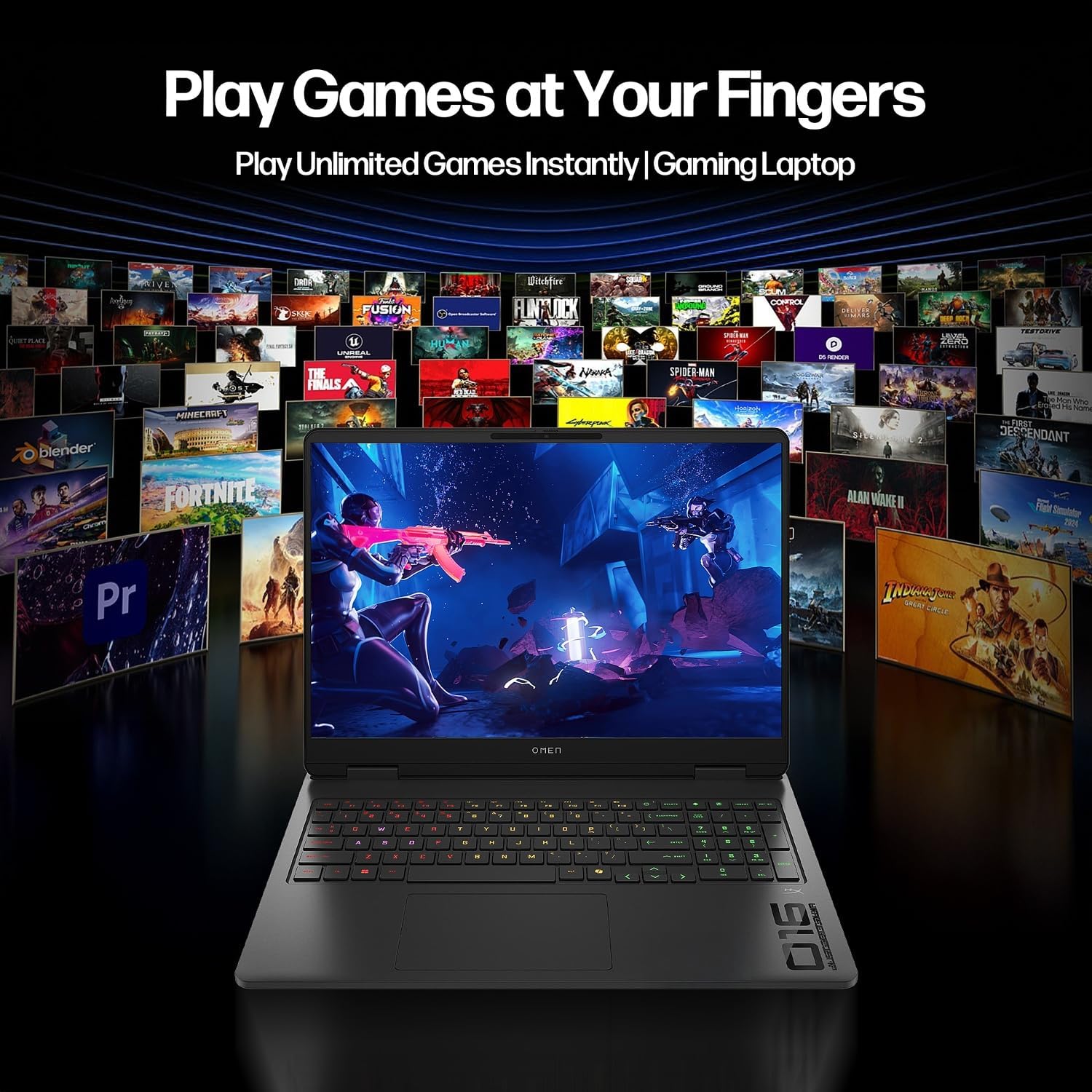 HP OMEN 16 Gaming Laptop, 16" 2K 144GHZ Display, NVIDIA GeForce RTX 5060 8GB GDDR7, AMD Ryzen 9 8940HX(>i7-14650HX), Windows 11, WiFi6E, with Mytrix Accessory (Windows 11 Pro, 32GB RAM | 1TB SSD)