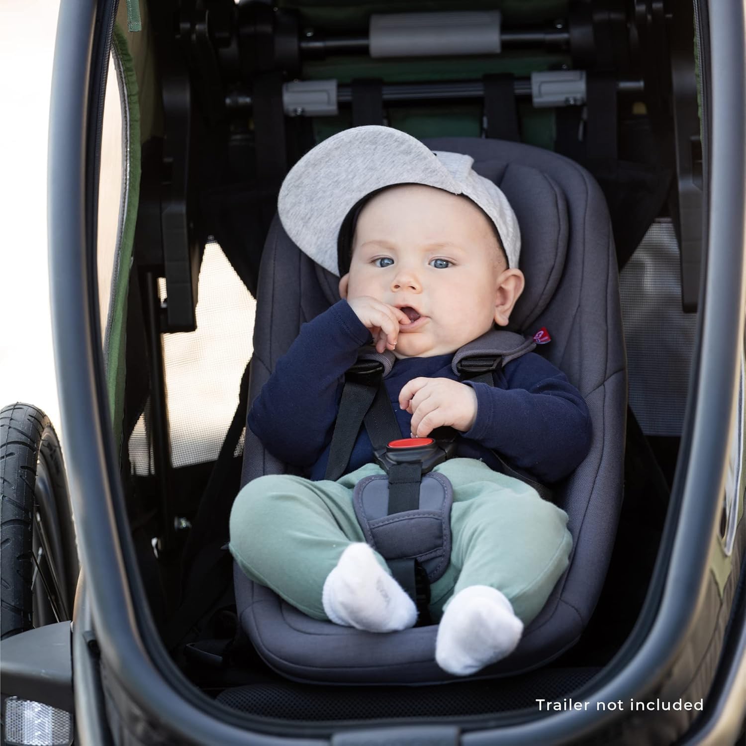 Hamax Siège Bébé pour Remorque Vélo Enfant avec Harnais 5 Points, Dès la Naissance jusqu'à 75 cm / 10 kg, Compatible Remorques 1 & 2 Places