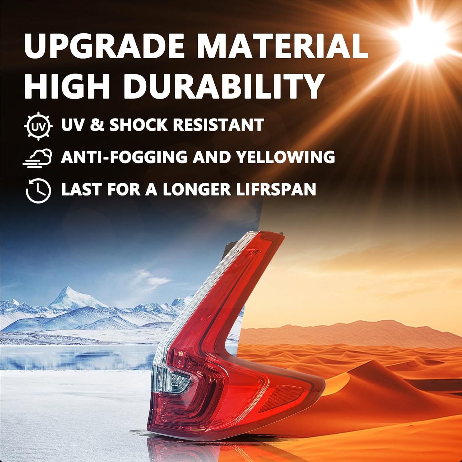 Aosky LED Outer Tail Light Assembly for 2017 2018 2019 Honda CRV Rear Tail Lamp Right Passenger Side