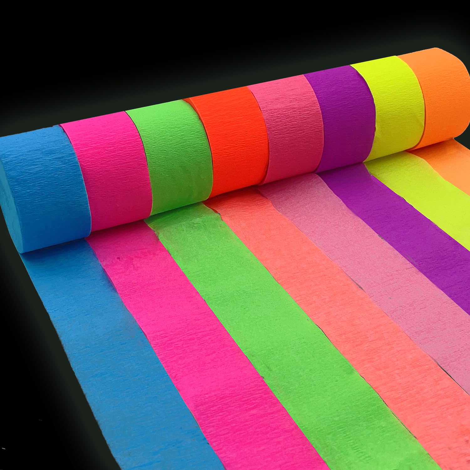 Blacklight Party Streamers - Glow Neon Decorations -11