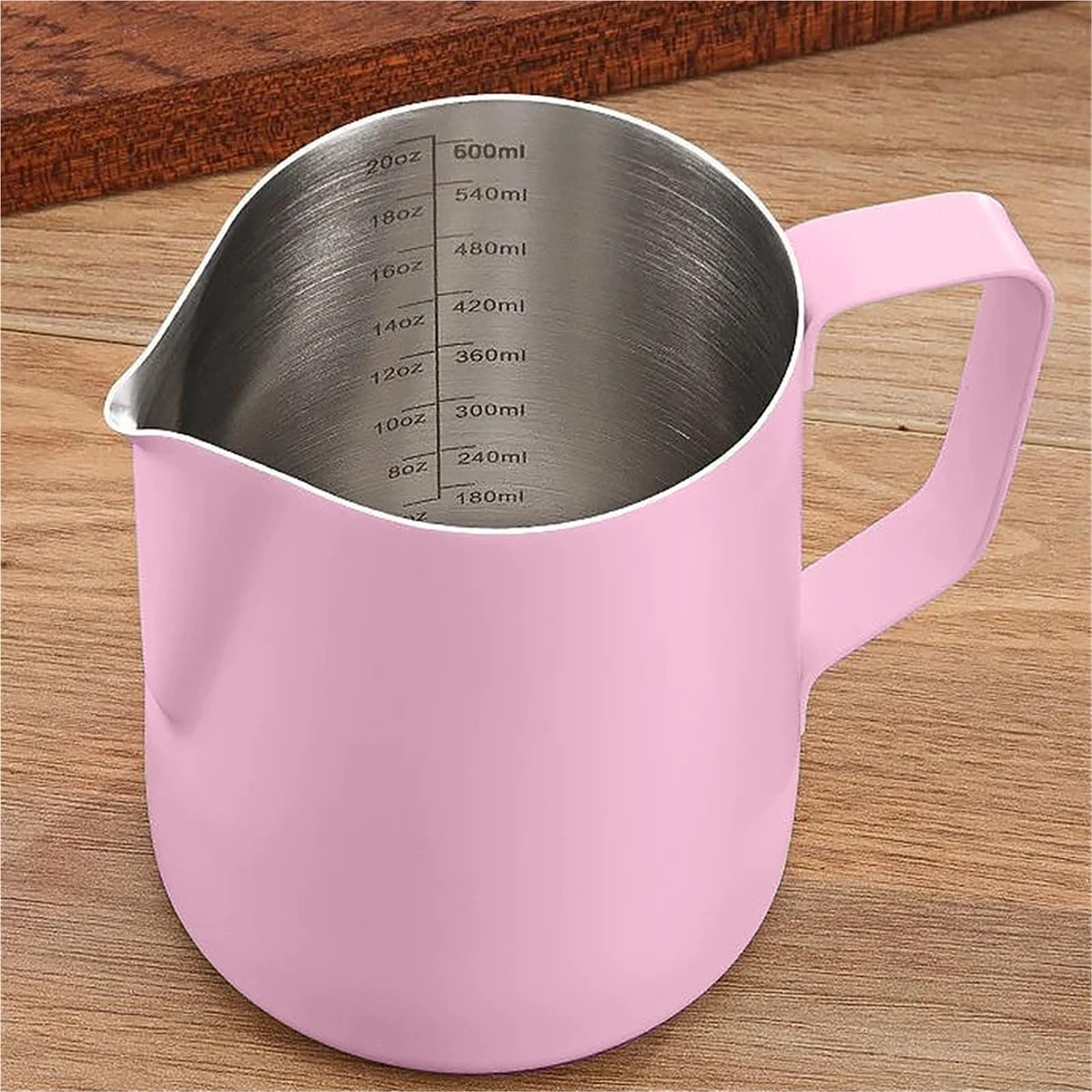Jarra for espumar café con leche, 2 uds., Latte Art, Espumador de, jarra medidora acero inoxidable, herramienta Espresso Barista, accesorios Para café(Silver,350ml)