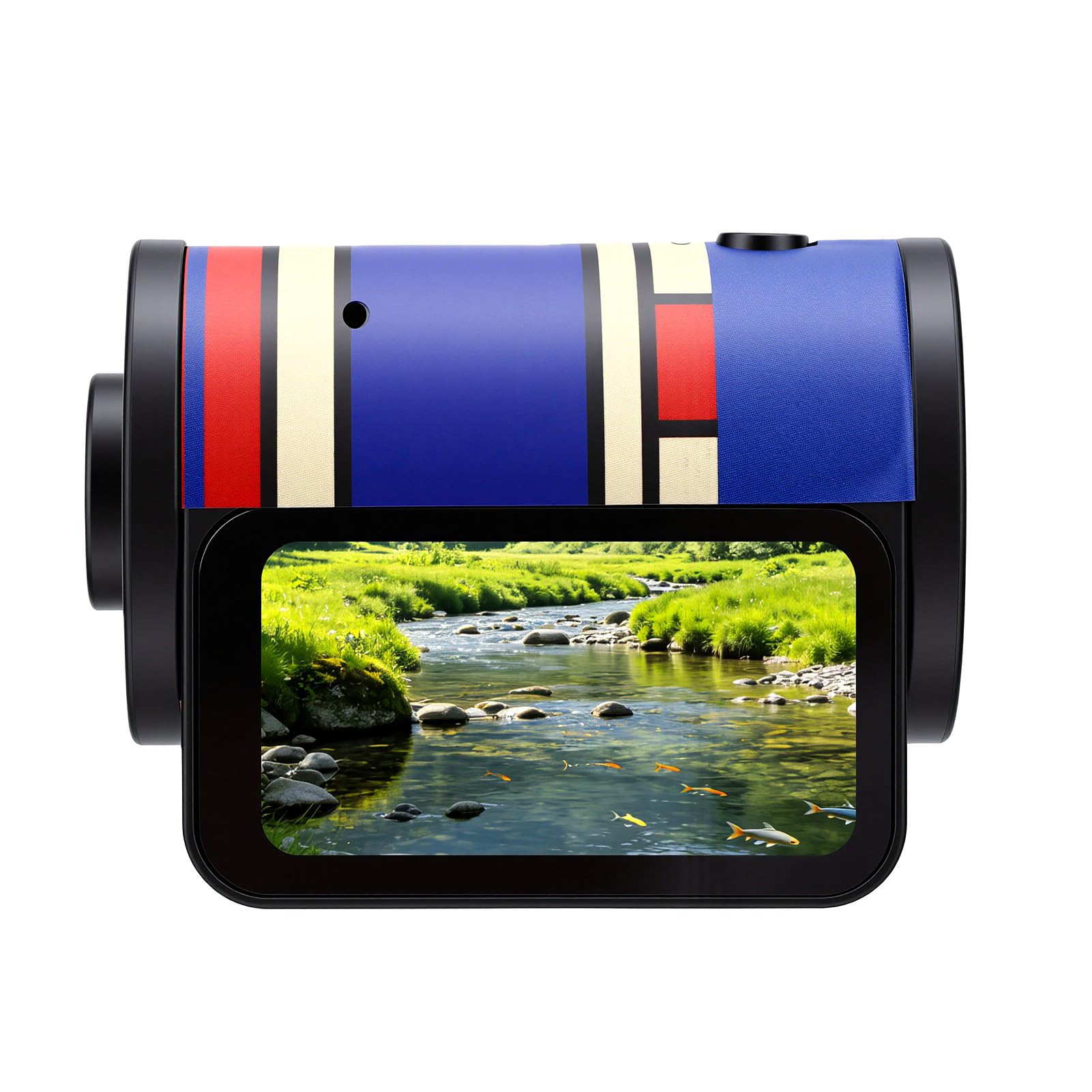 Digital Camera 1.47 Inch Color Screen, 1080P HD Rechargeable Retro Mini Travel Camera with Keychain for Recording Life School (Blue)-image-5