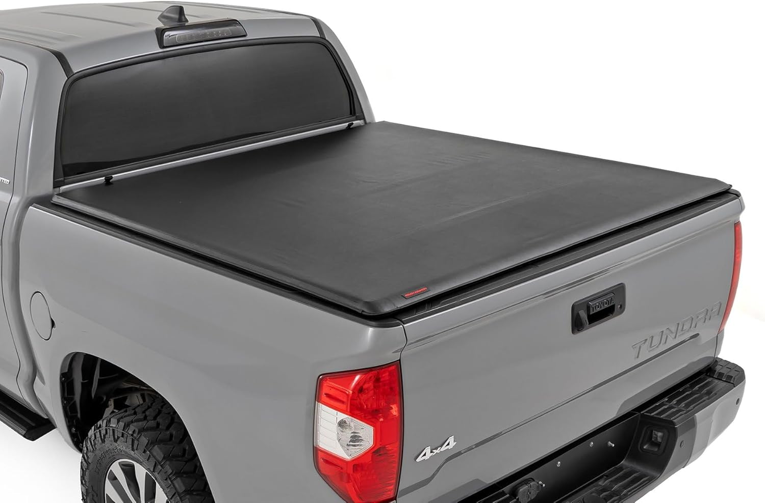 Rough Country Soft Roll-Up Truck Bed Cover for Toyota Tundra (2007-2021) - Fits 5'7 Bed, Weather-Resistant Tonneau Bed Cover