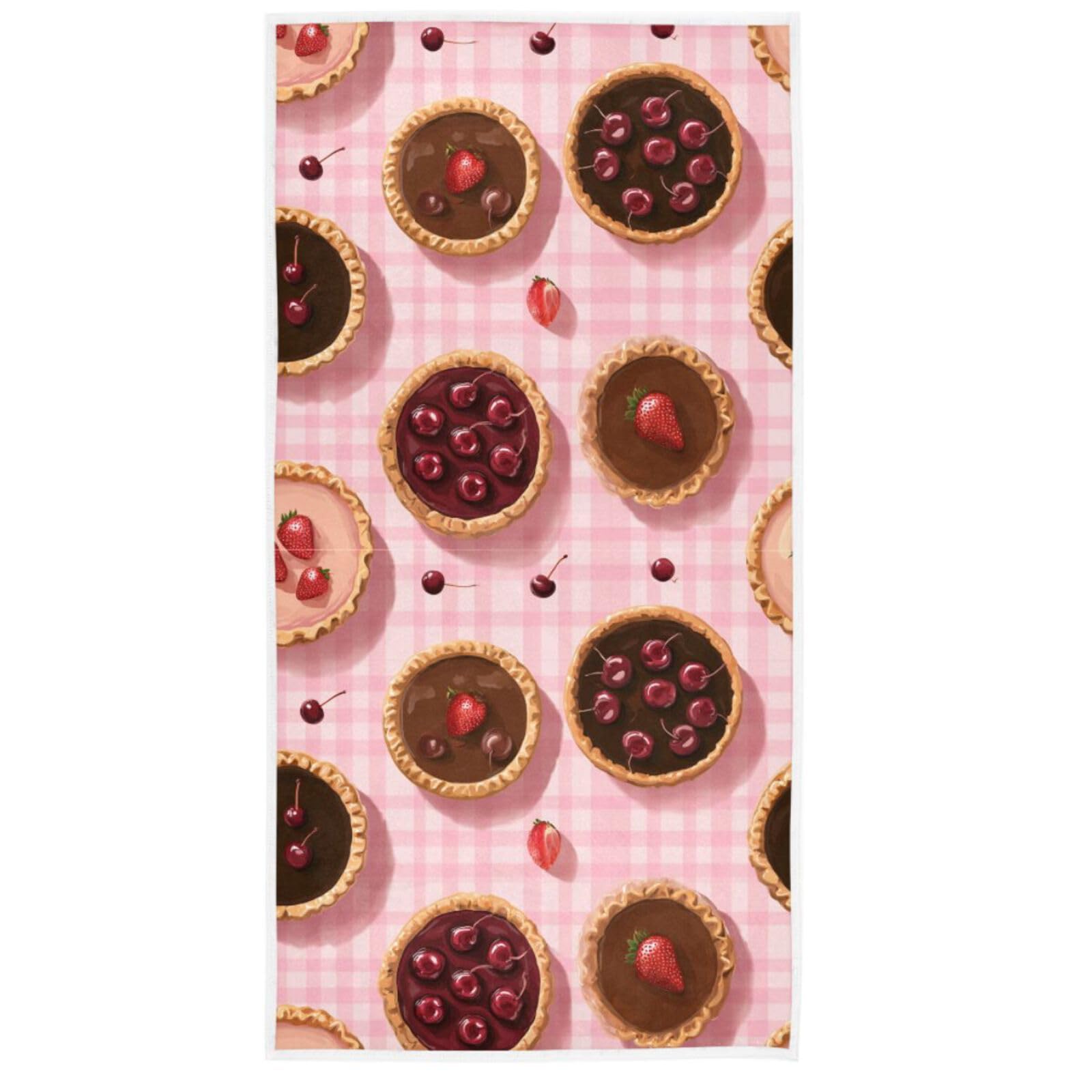 Toalla Baño Tartas Dulces de Cereza y Chocolate Toallas de Ducha Multiuso