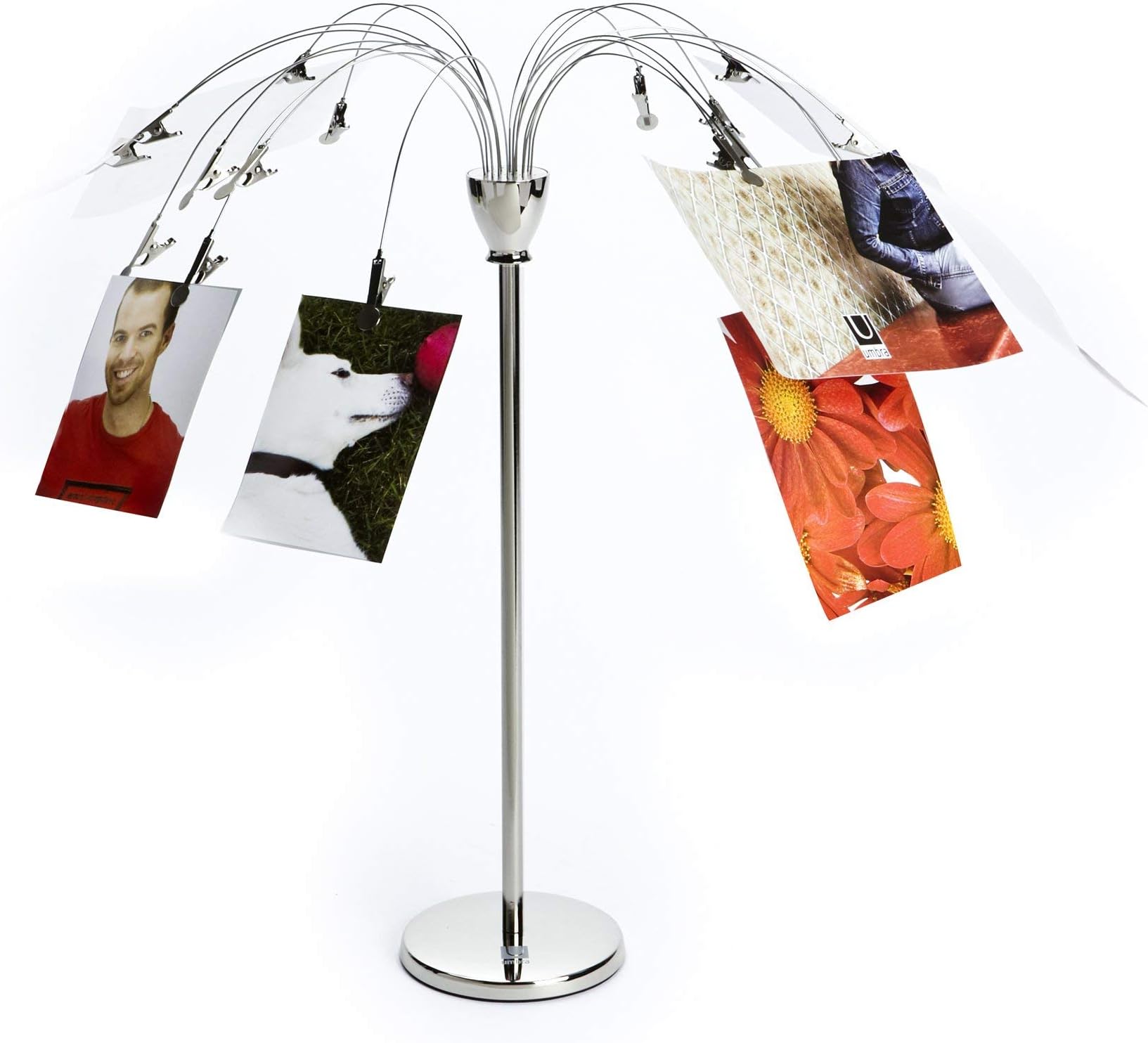 Fotofalls – Desktop Photo Holder and Picture Stand with Plated Wire and Metal Clips, Nickel