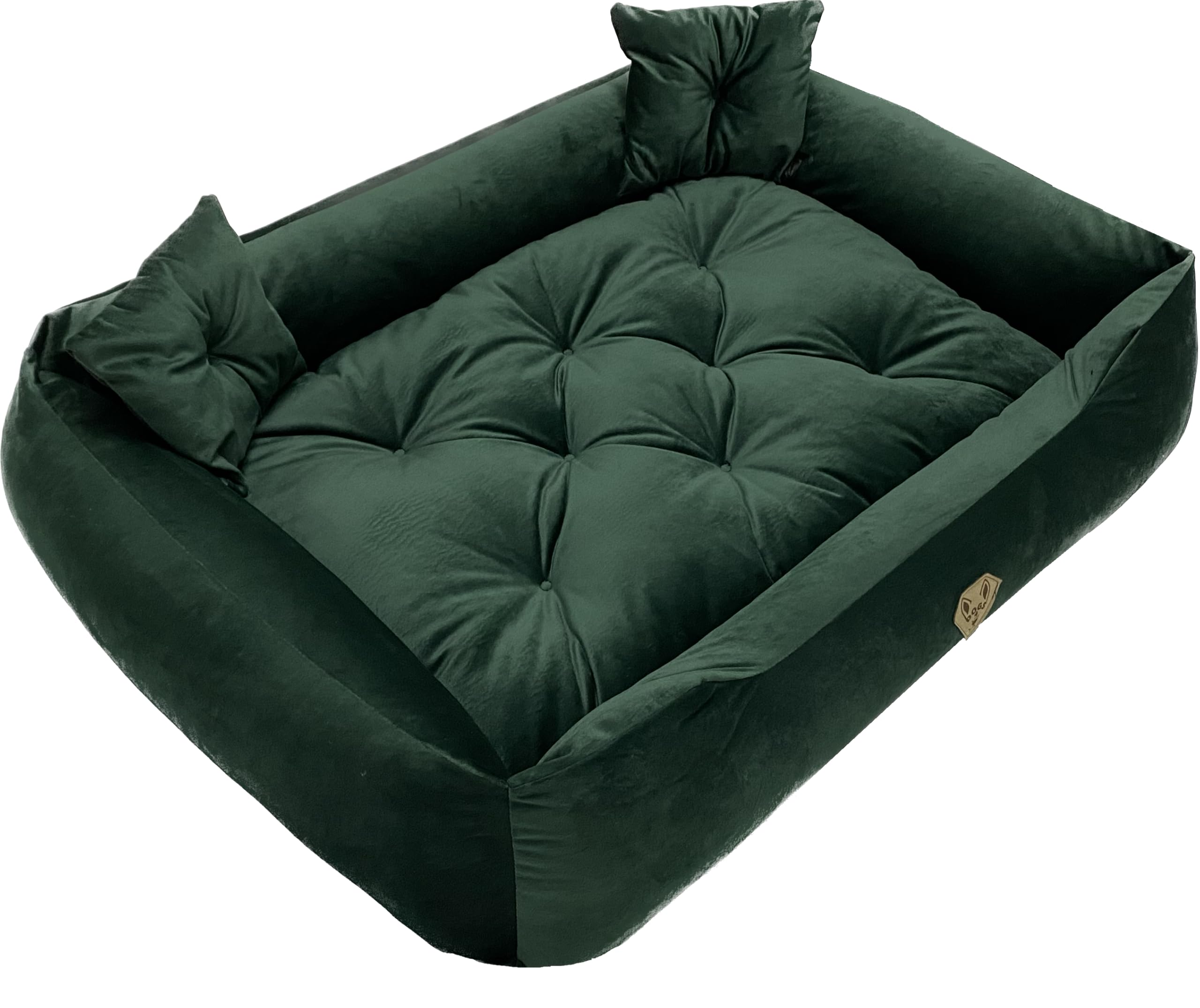 Dogs4Life New Hondenbed XL grijs velours, grote, middelgrote en kleine honden, outdoor, waterdicht, hondenkussen