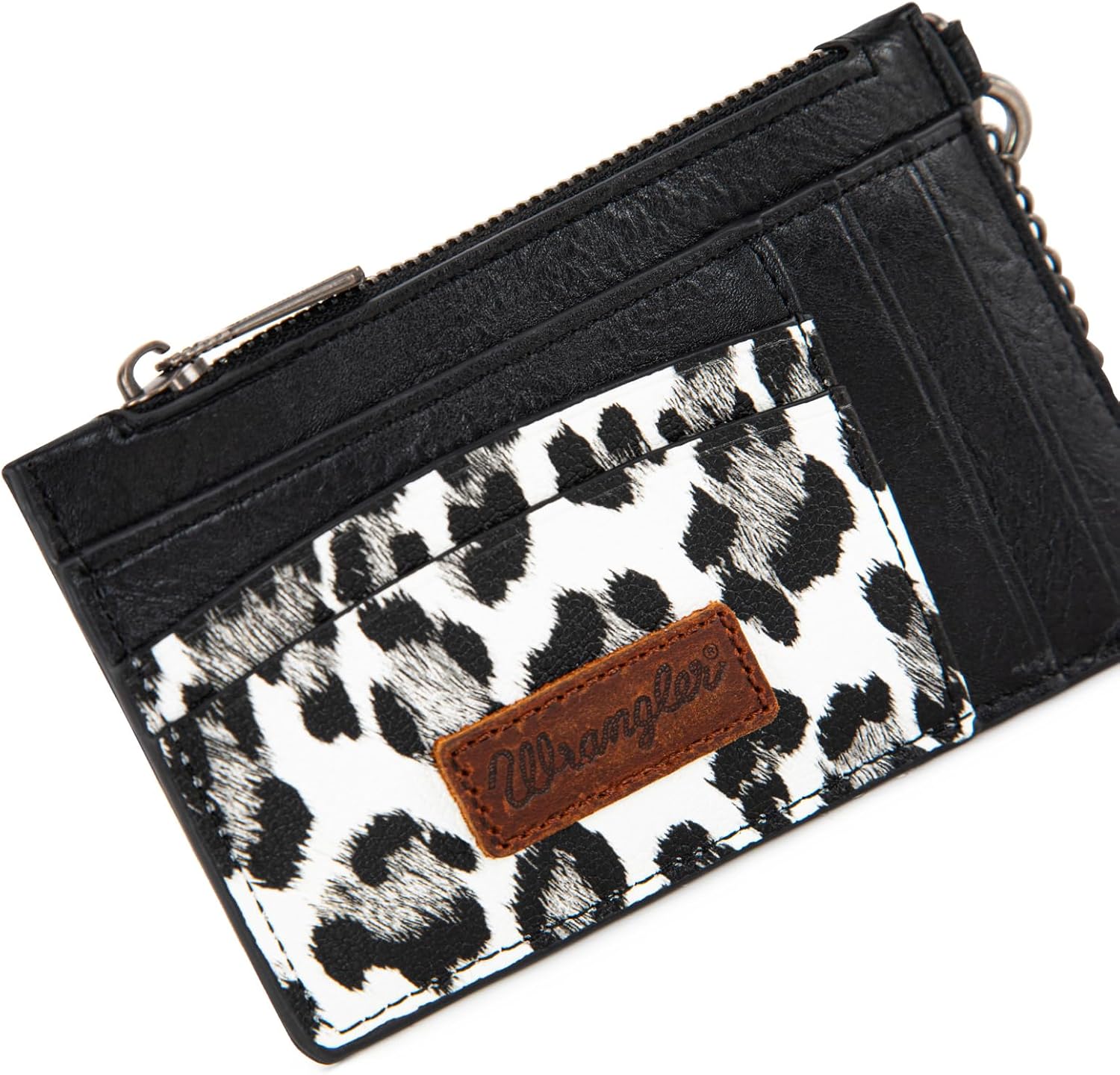 Montana West X Wrangler Credit Card Holder Leopard Print Womens Wallet Slim Credit Card Wallets, Card Cases & Money Organizers Keychain Wallet with Wristlet Strap - Image 3