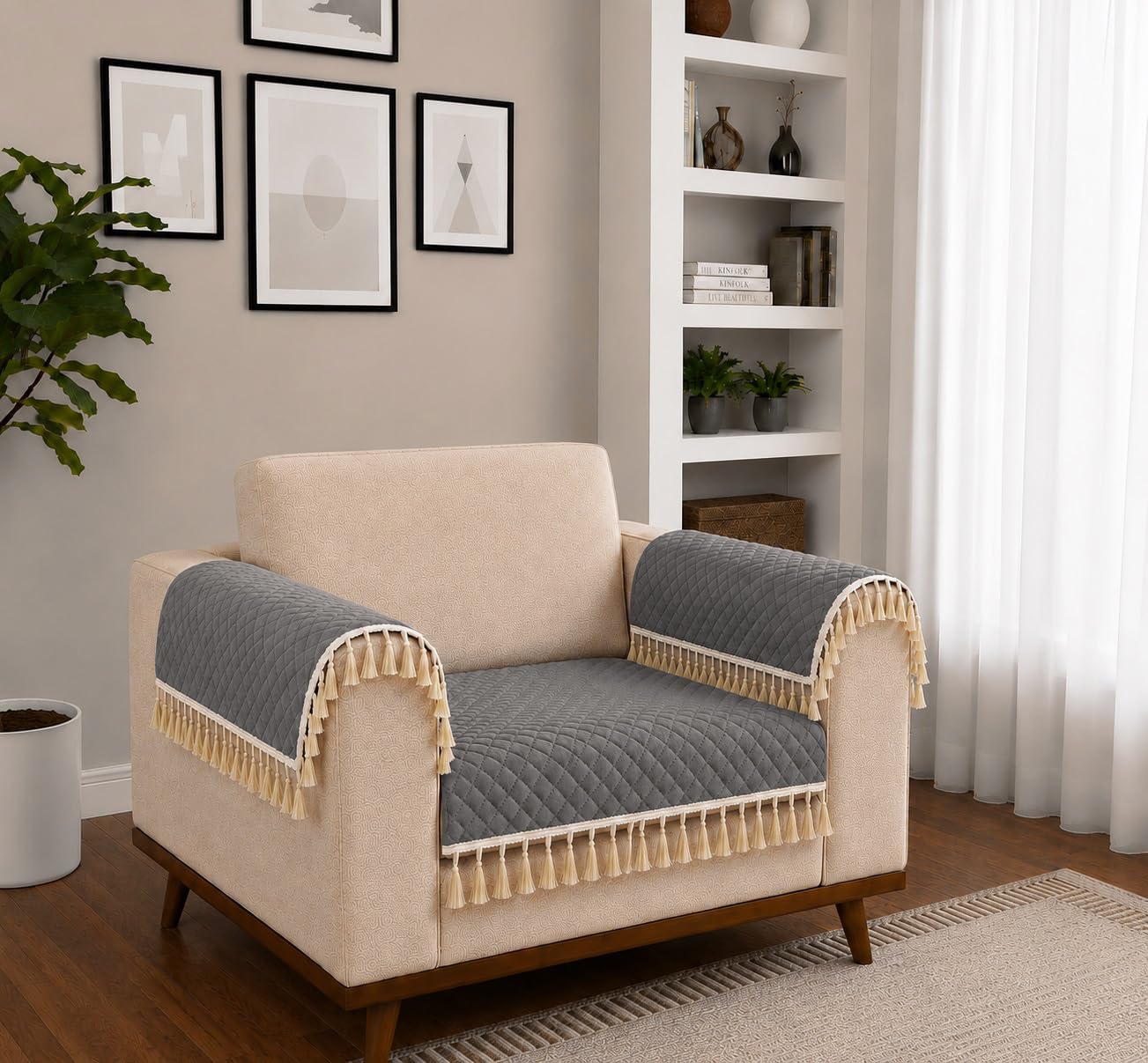 Velvet Sofa Cover - Instant Home Upgrade -16