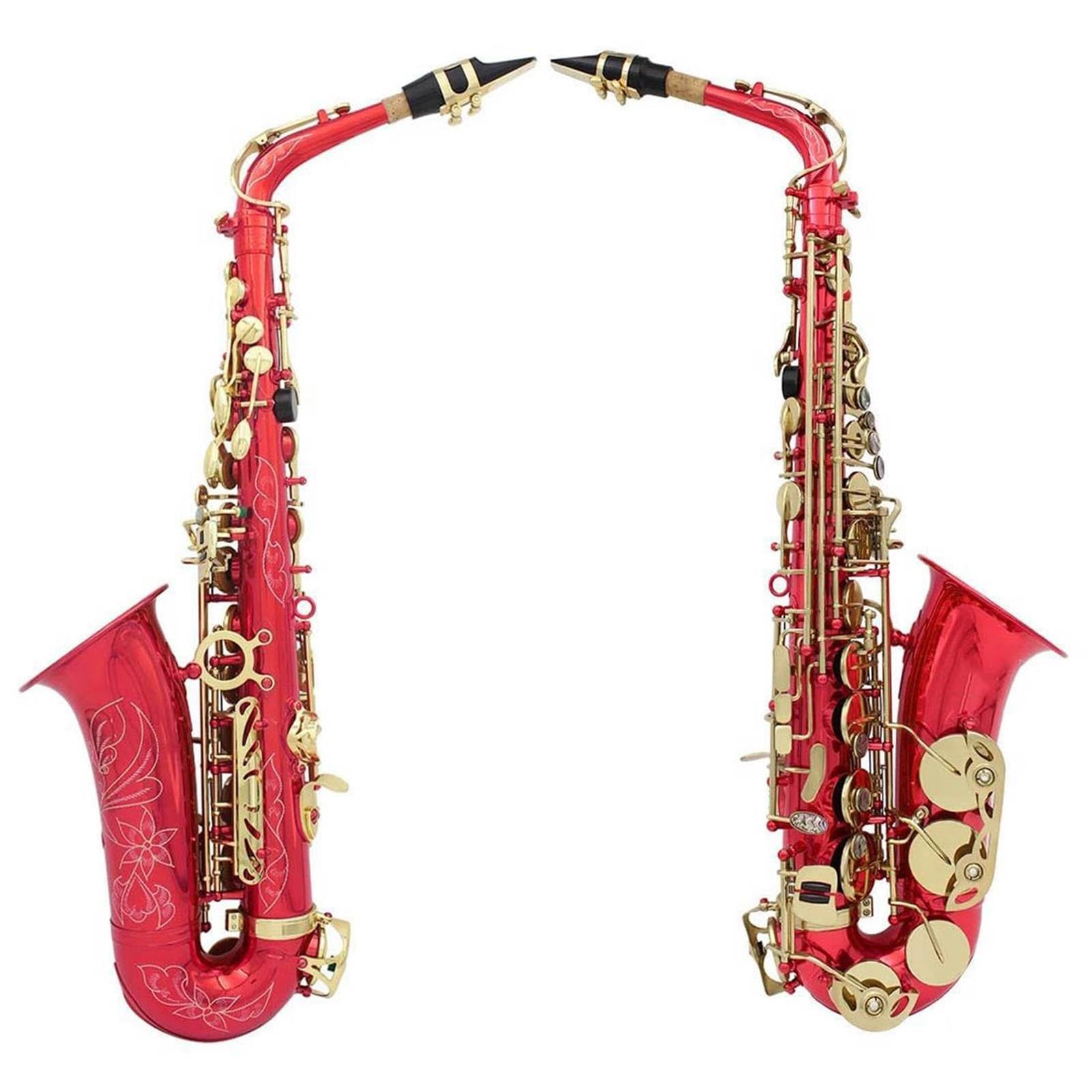 Saxofón Alto Adulto Cuerpo Latón Rojo Mib