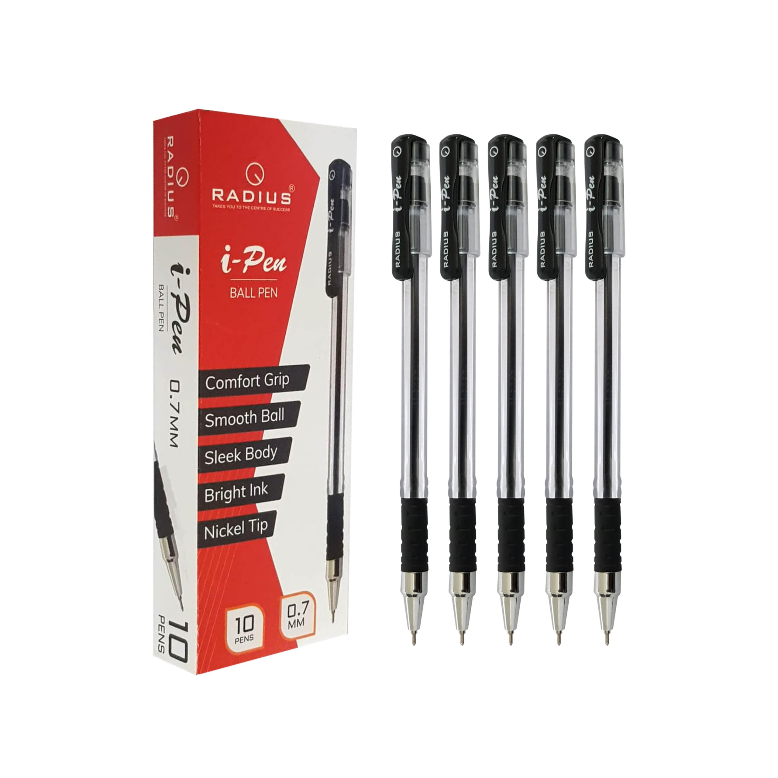 Paper Mate Ballpoint Pens, Comfort Grip, Fine Point (0.7 Mm), Black, 50 Count