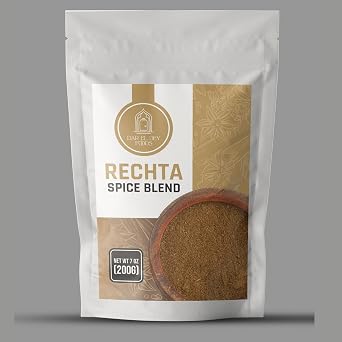 Dar El Dey Foods | Rechta Spice Blend | Traditional Algerian Dish | 7oz 200g | Non-GMO | Reseable Bag | Product of Algeria |