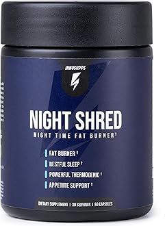 InnoSupps Inno Supps Night Shred - Night Time Fat Burner and Natural Sleep Support - Appee Suppressant and Weight Loss Support (60 Vegetarian Capsules)