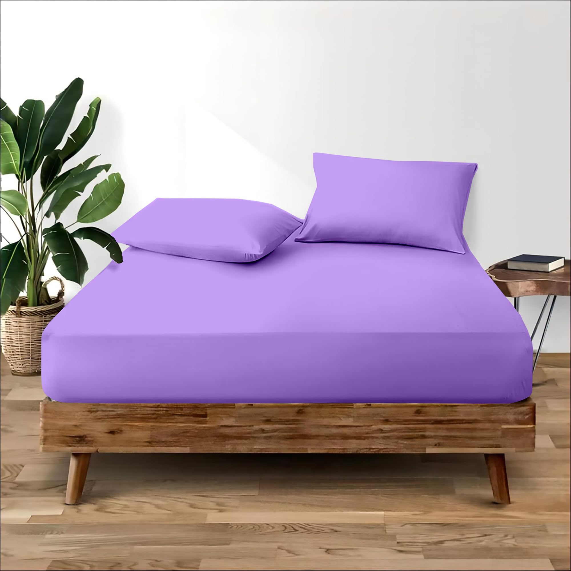 Cotton Comfort Bedding King Size Fitted Sheets Deep 35cm for King Size Bed 100% Egyptian Cotton 400 Thread Count Fitted Bed Sheets Comfortable & Breathable Super Soft Bed Sheets — image 1