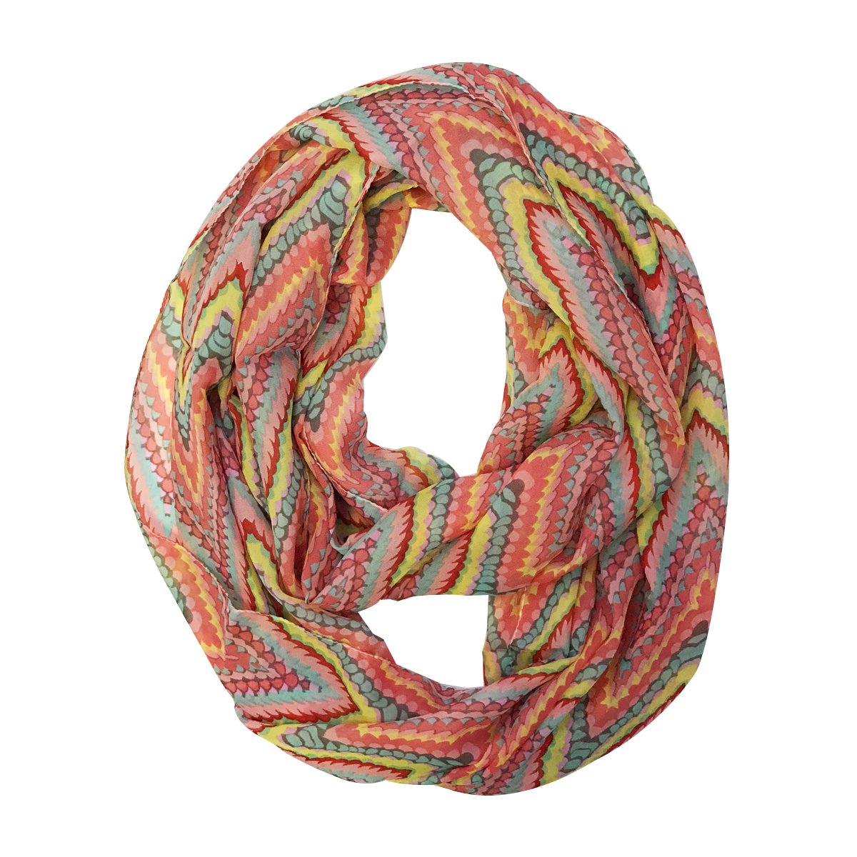 Wrapables Retro Lightweight Infinity Scarf, Boho Pink