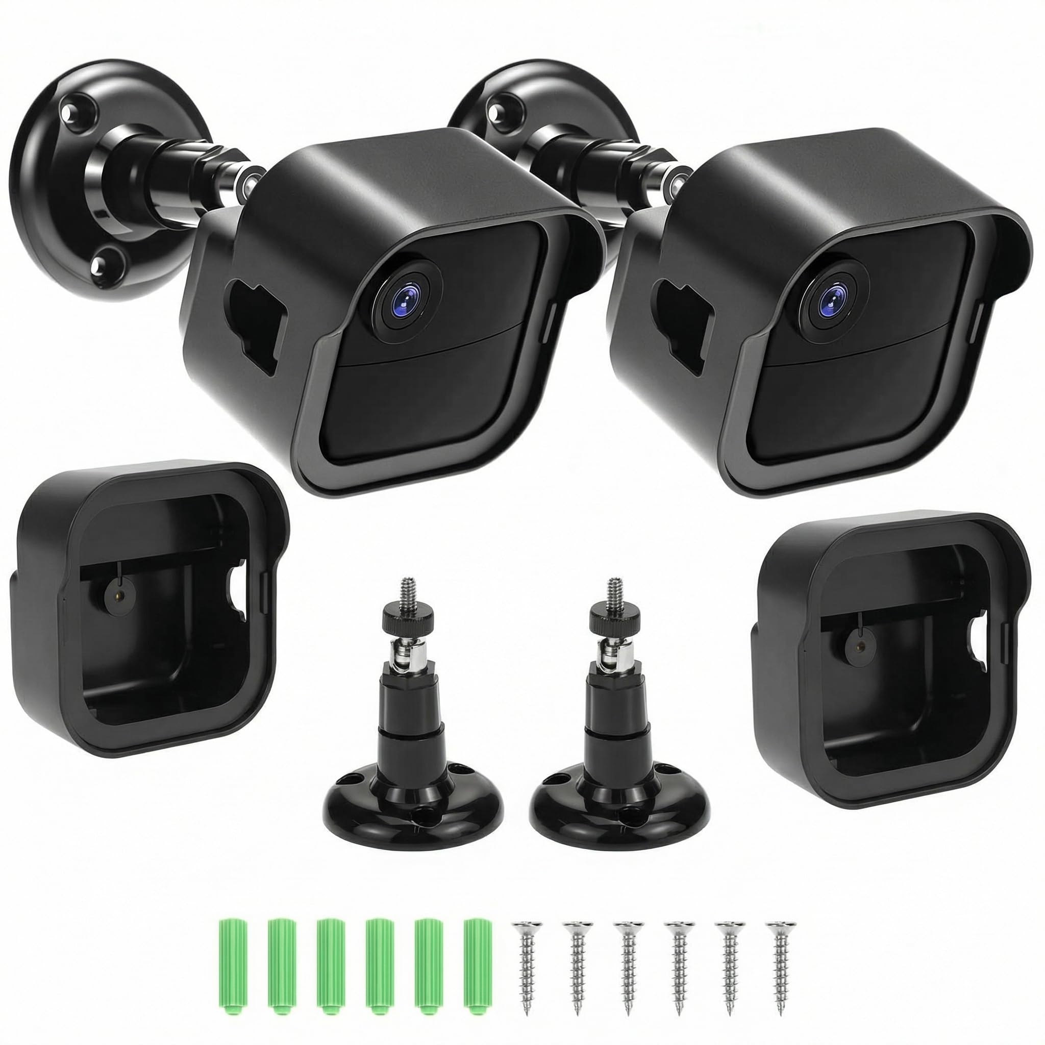 QWORK® 2 Pack Weatherproof Camera Housing with 360° Adjustable Mount Compatible with Blink Outdoor 3rd/4th Generation Security Cameras
