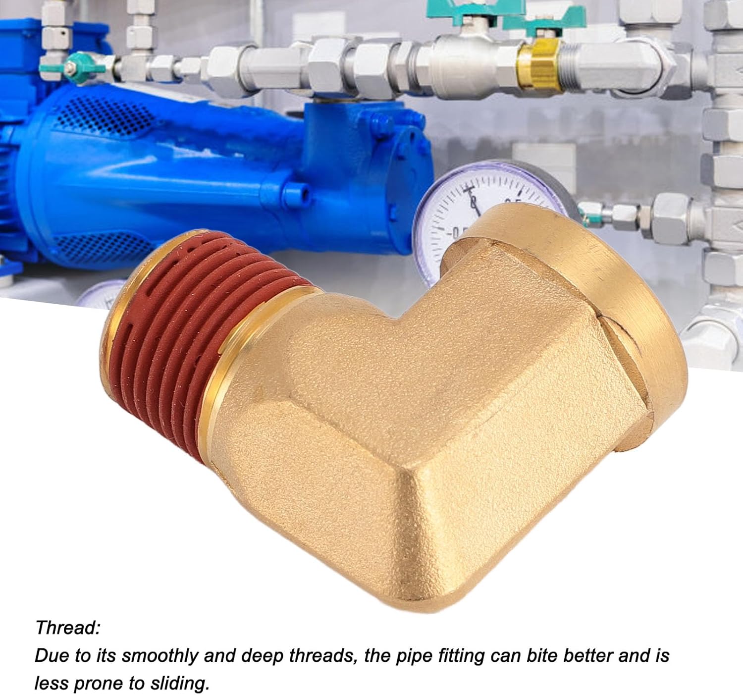 3/8in NPT Brass Pipe Fitting 90 Degree Leakage Proof Male Female Adapter Air Gas Oil Hose Connector