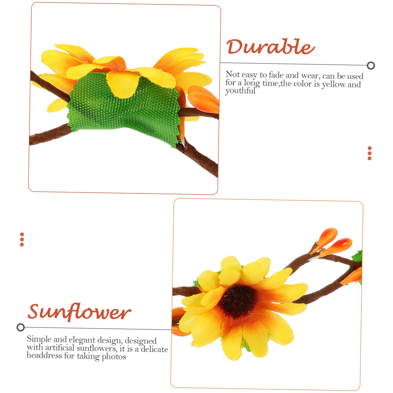 Healeved 2 Pièces Fleurs Bandeau Élégant pour Fête Plage et Photographie