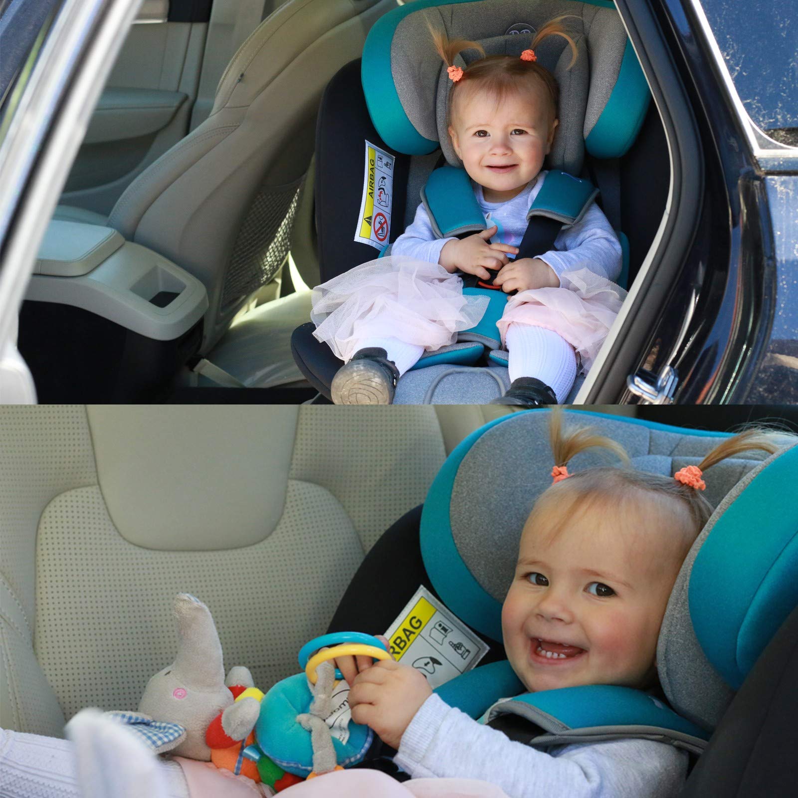 Siège-auto Pivotant 360° ZELI - i-Size Évolutif 40 à 150 cm (0-36 kg) - Isofix & Top Tether Noir avec canopy
