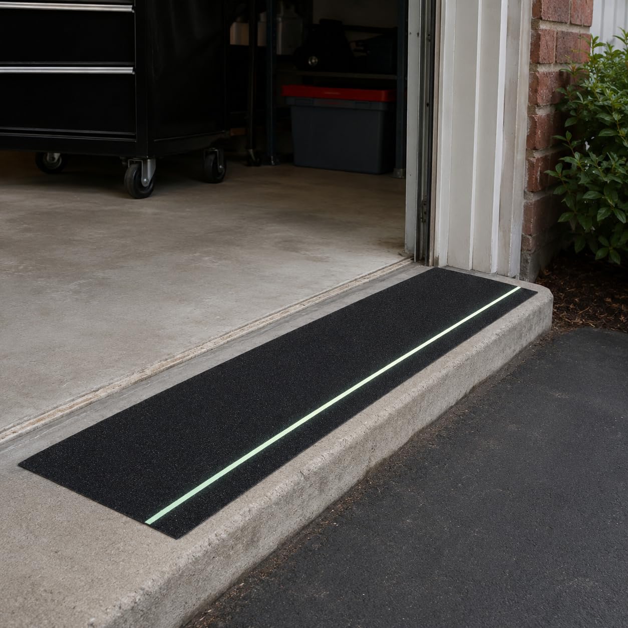 Glow in The Dark Anti Slip Tape, 8in x 20ft Black 80 Grit Waterproof Grip Tape Roll, Non Slip Stair Treads for Outdoor Steps, Ramps, Walkways, Decks & Floors