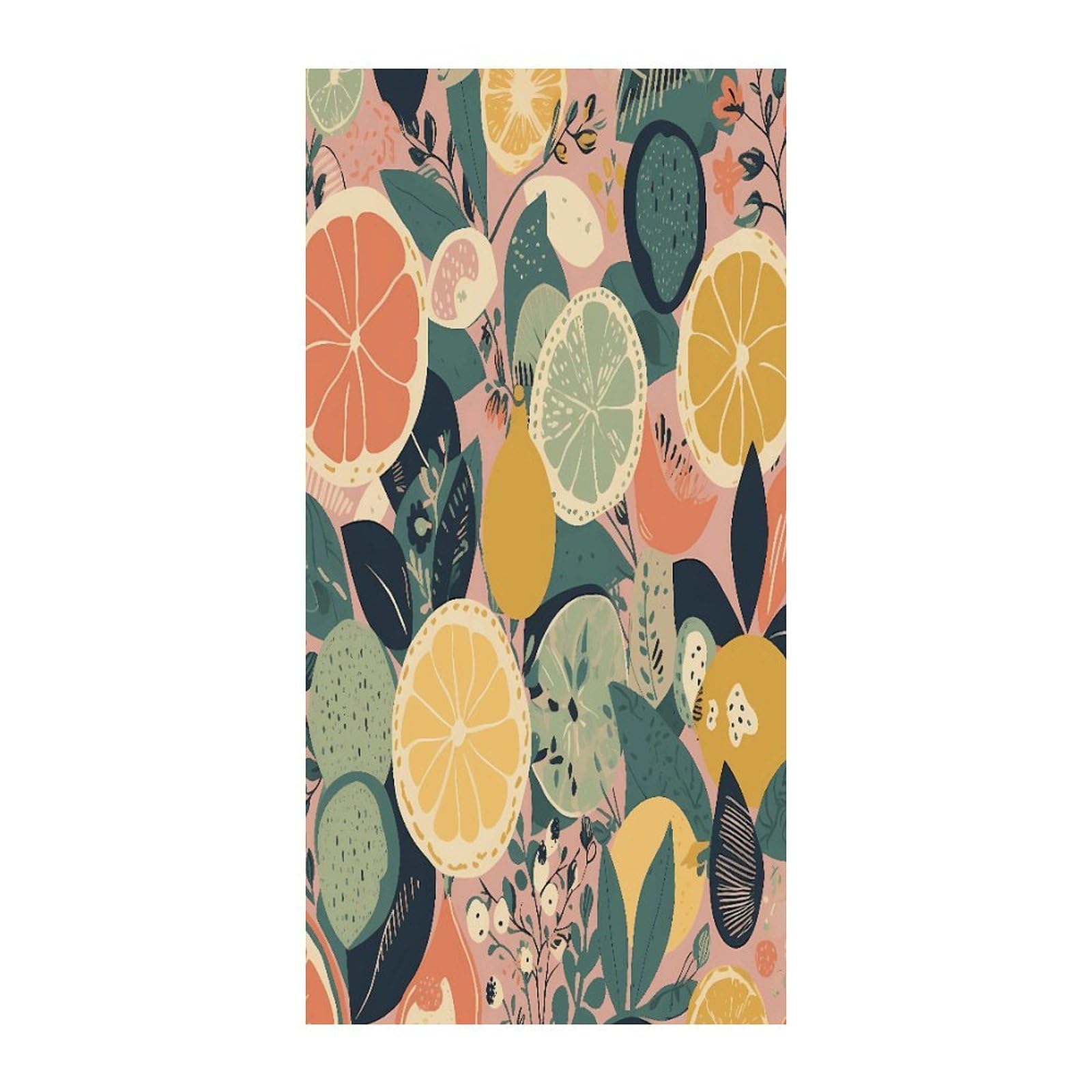 Fekiloot Style Fruit Pattern Door Curtain Room Divider Curtains