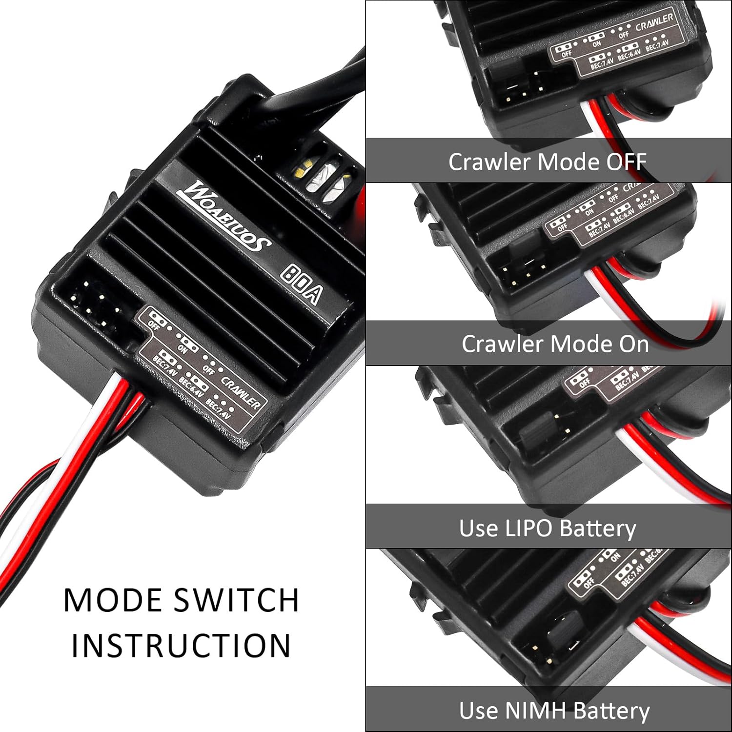 550 Brushed Motor 12T & 80A ESC Brushed Motor ESC & Heatsink Combo for 1/10 RC Truck Car Slash Arrma Granite Senton Typhon Redcat Axial HPI