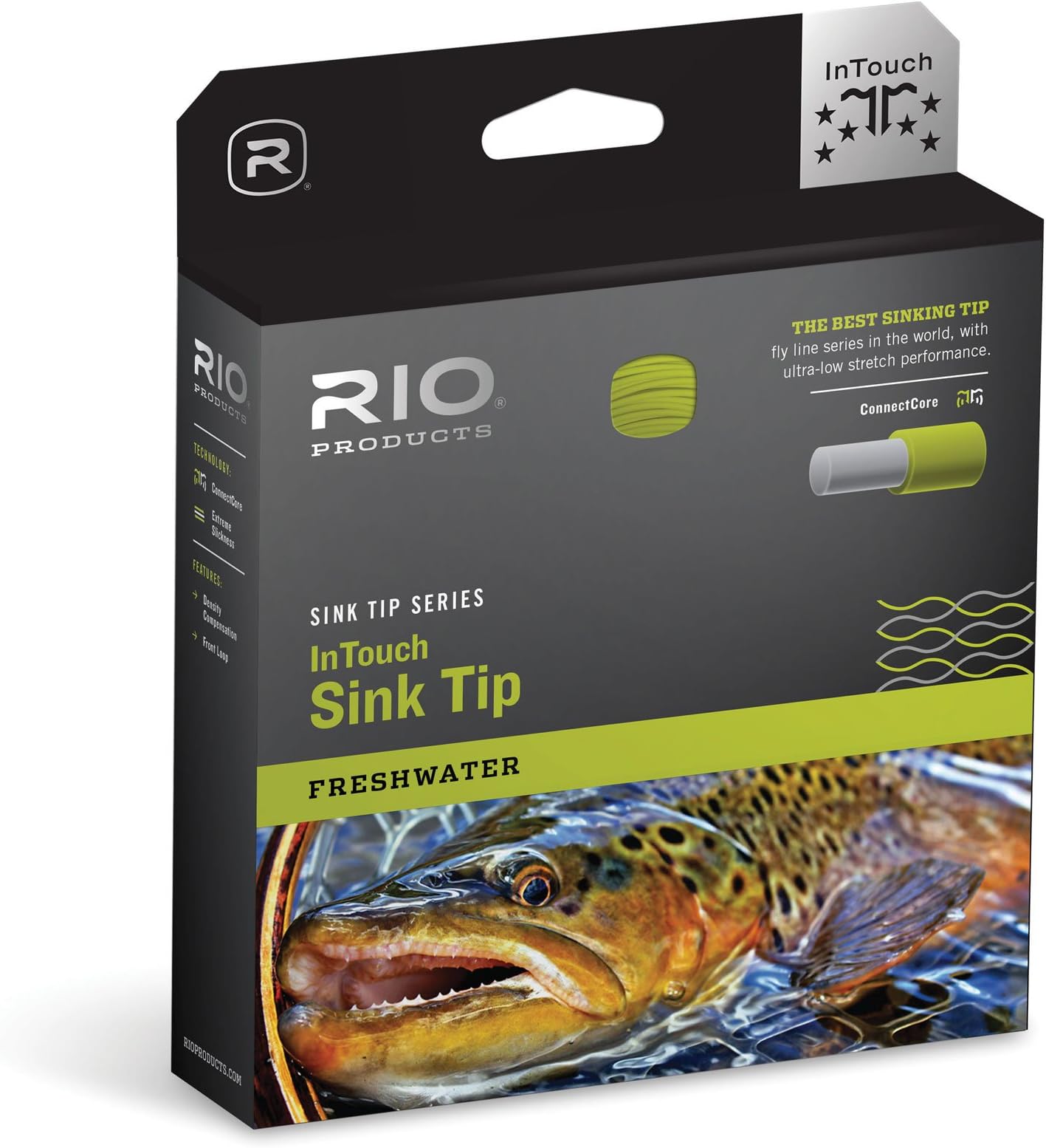 RIO Products Fly Line Intouch Sinktip Wf6F/S6 15' Type 6, Black/Yellow