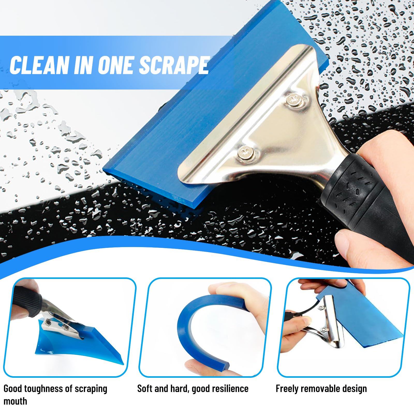 Set di 23 Pezzi Squeegee per Pellicola, CIYIN Set di Attrezzi per Vinile per Auto, Spatola per Cartas Parati, per Installazione Pellicole Auto, DIY, Incisione Artigianales