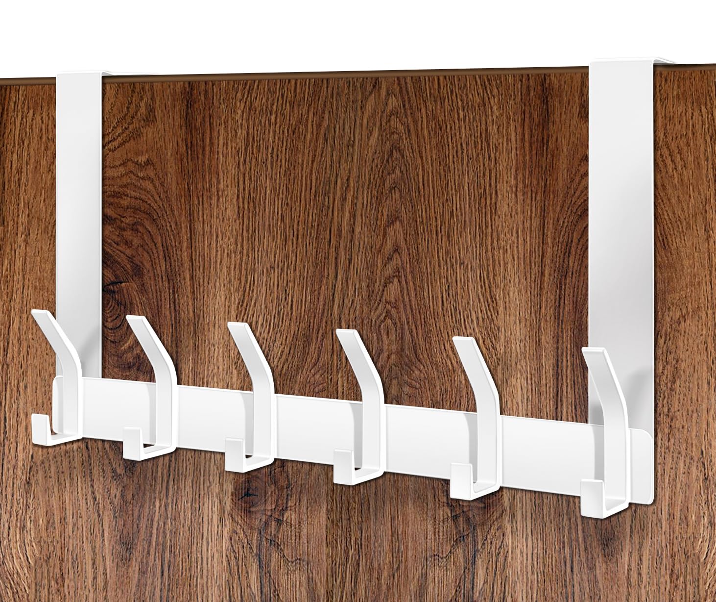 MIVITOOM Over Door Hooks, Heavy Duty 12 Hooks White, Over the Door Hook Hanger for Clothes Coat, Bag, Hats