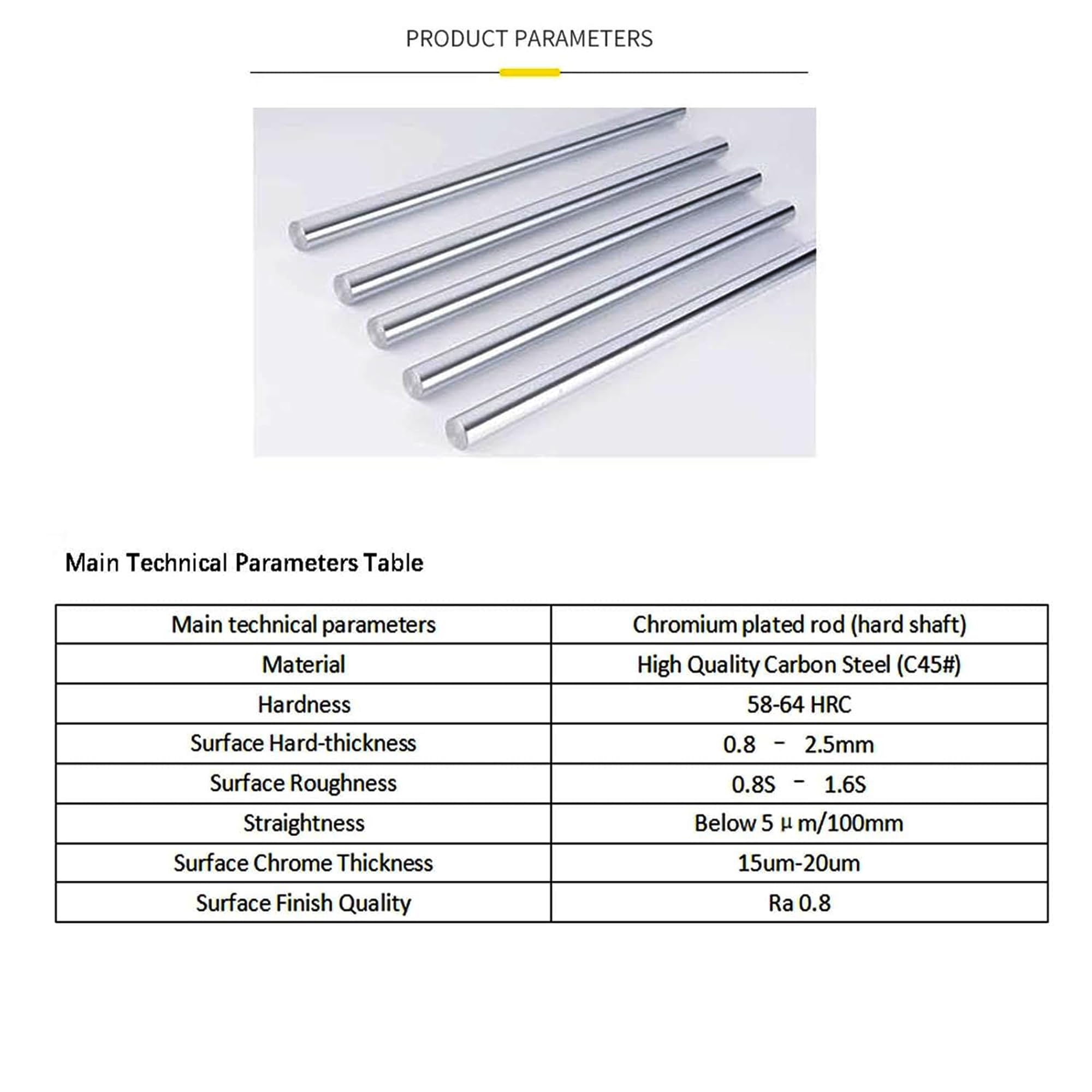 2 aste lineari da 12 mm x 400 mm, diametro Coavoo 12 mm custodia temprata cromata liscia lineare movimento asta guida albero guida - metrico h8 tolleranza L: 400 mm