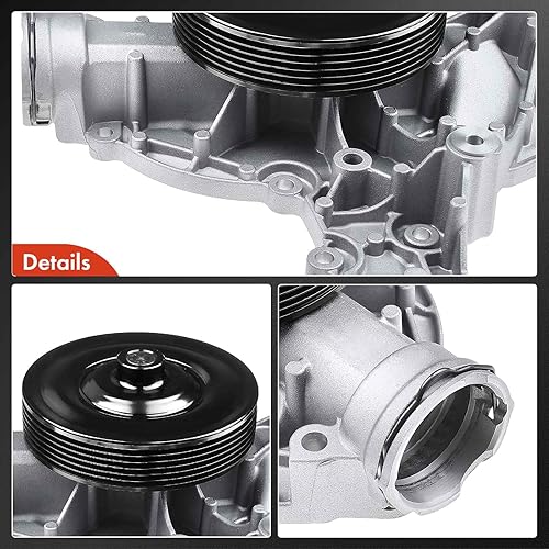 Miniatura 7 de A-Premium Bomba de agua del motor con junta y polea [compatible con DOHC, 6Cyl 2.5 3.0 3.5L] Compatible con Mercedes-Benz [C CLK E GLK ML R S