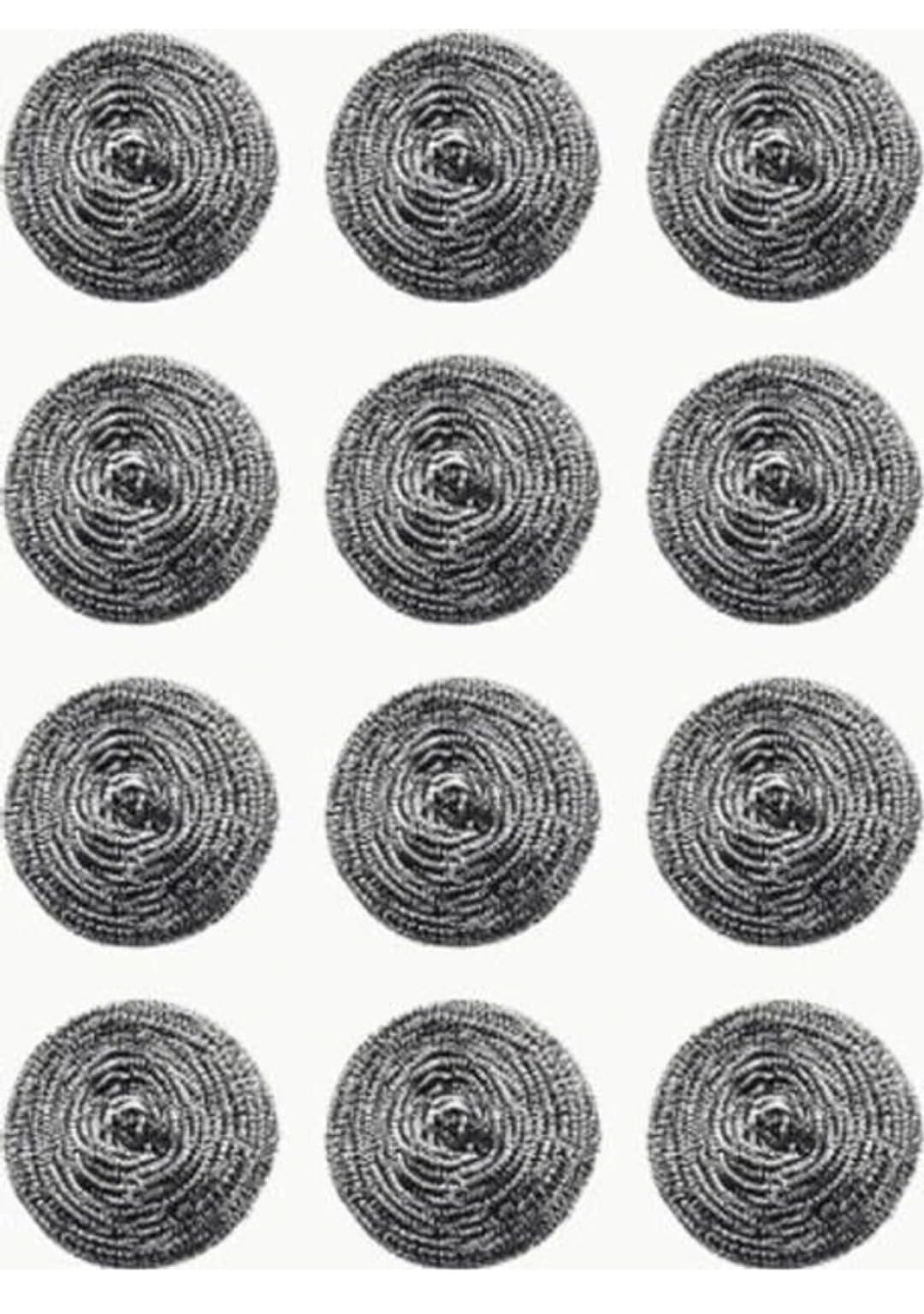 Round Shape Stainless Steel Scrubber Heavy Duty Scour Pads Household Steel Wool Reusable Scrub Balls for Kitchen Dishes Pot Pan Oven Cleaning (Pack of 12)-image-41