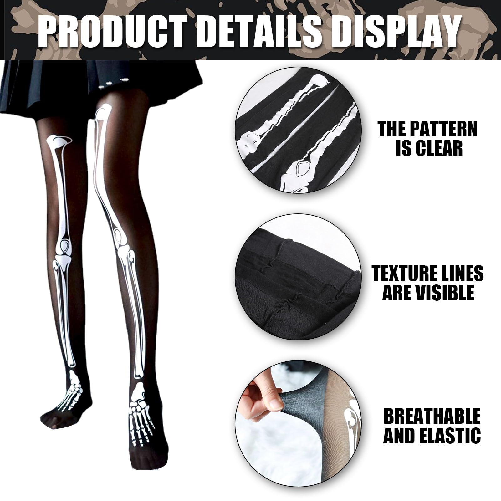 Costume Da Scheletro Fosforescente - Nero/bianco - - 22.00 - Foto 9