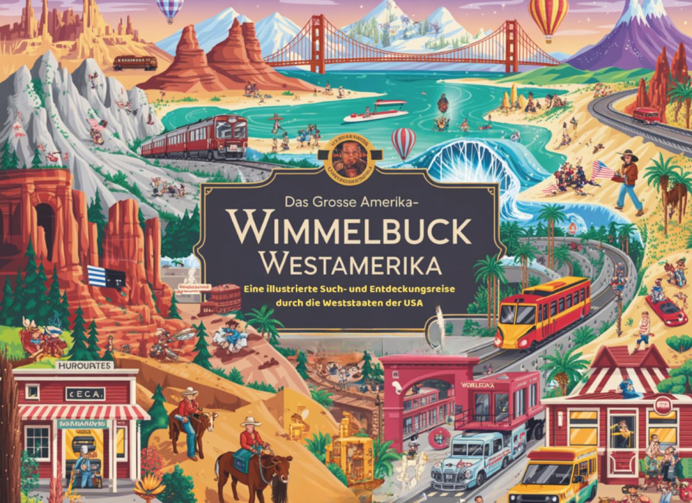 Das große Amerika-Wimmelbuch Westamerika: Eine illustrierte Such- und Entdeckungsreise durch die Weststaaten der USA (Wimmelbücher)