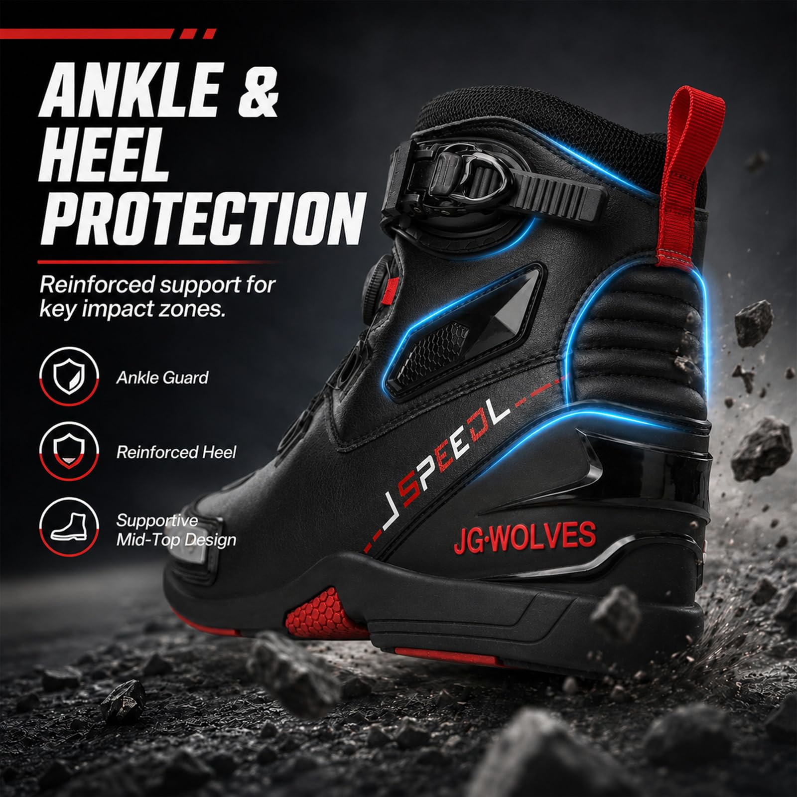 Botas Moto Hombre Hombre Invierno, Zapatos Moto Antideslizantes