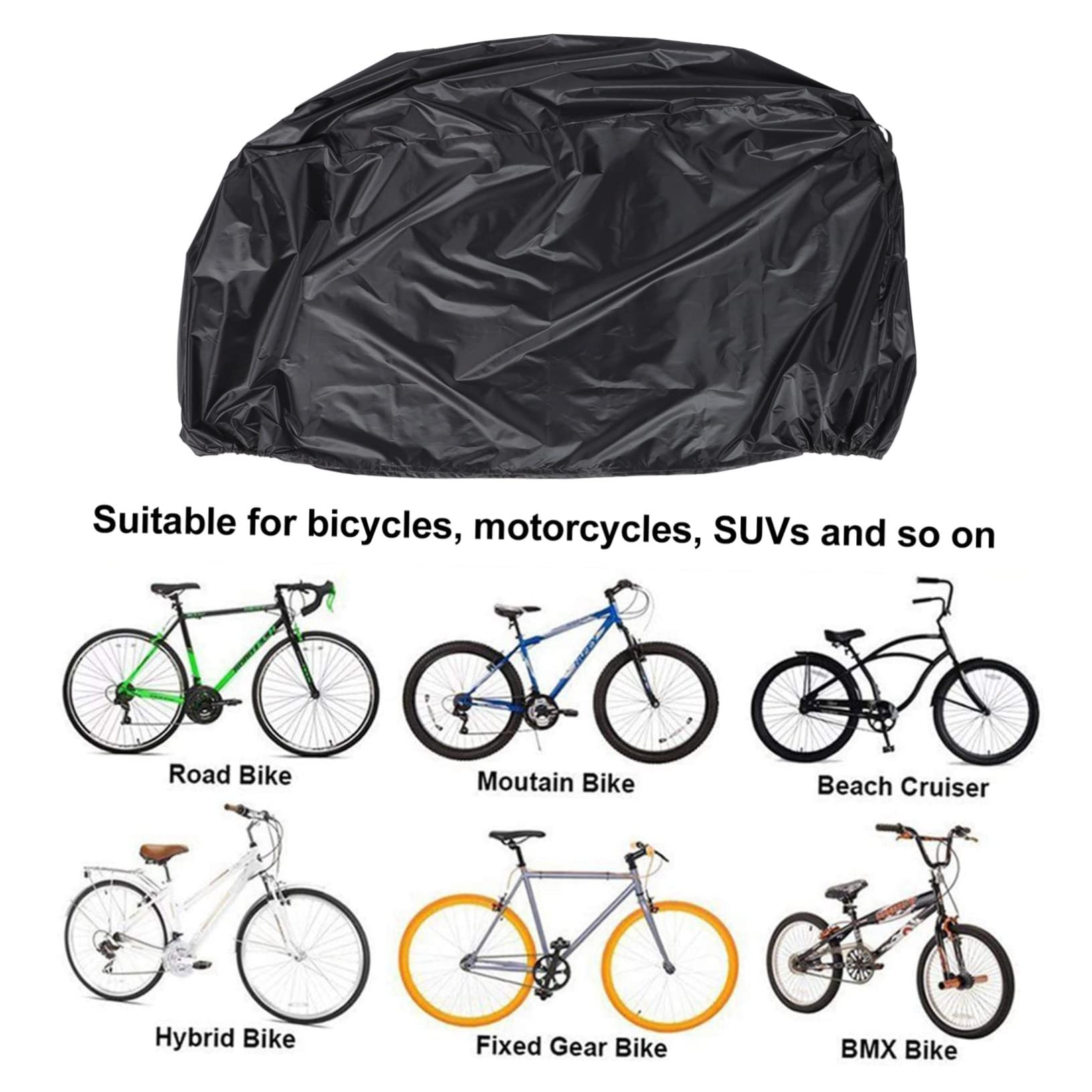 BESTonZON Wasserdichte Fahrradabdeckung aus Schutzhülle für Fahrräder und Mountainbikes Uv-schutz Leicht zu Montieren Reinigen für Einfachen Transport und Aufbewahrung