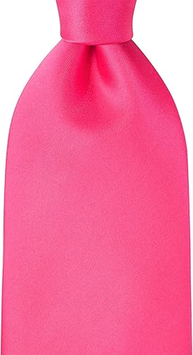 Vista 212 de KissTies Juego de corbatas de satén para hombre + pañuelo de bolsillo Rojo