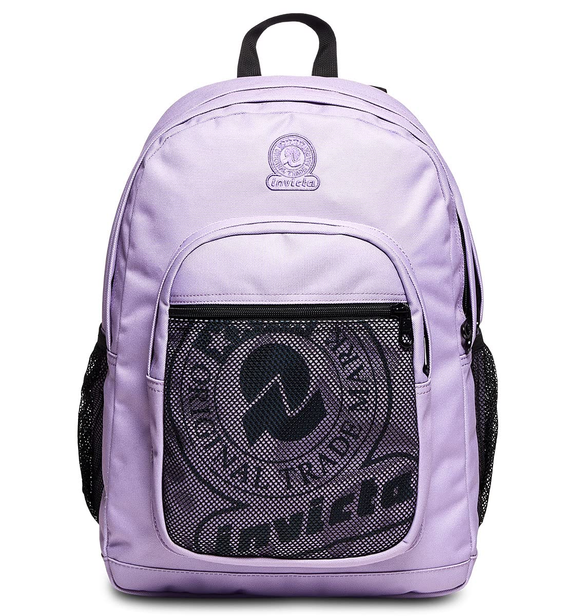 Invicta Schulranzen Dial, mehrfarbig, mit Doppelfach und Laptopfach, Trinkflaschenfach, Erweiterbarer Rucksack für Schule Sport und Freizeit für Mädchen und Jungen, lila