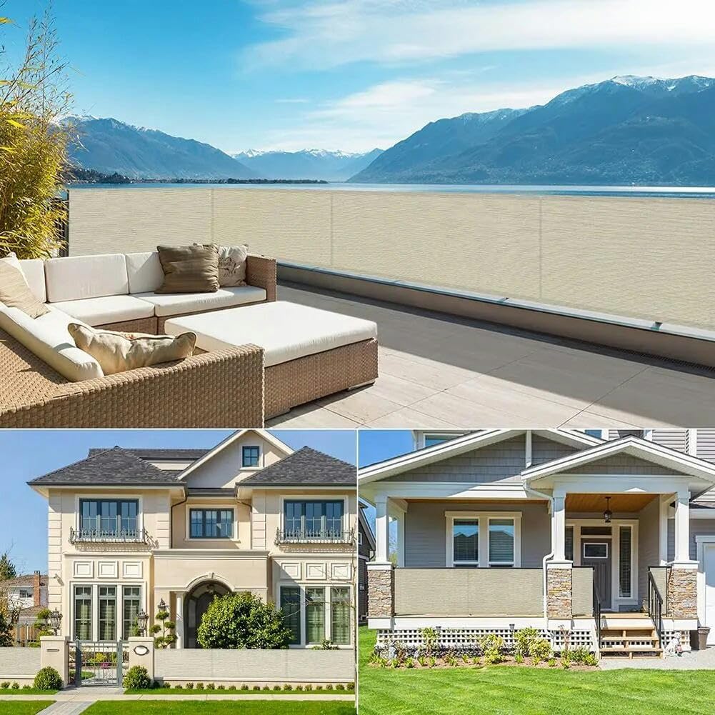 Parabrezza Resistente Per La Privacy, Recinzione Beige Per - Foto 10