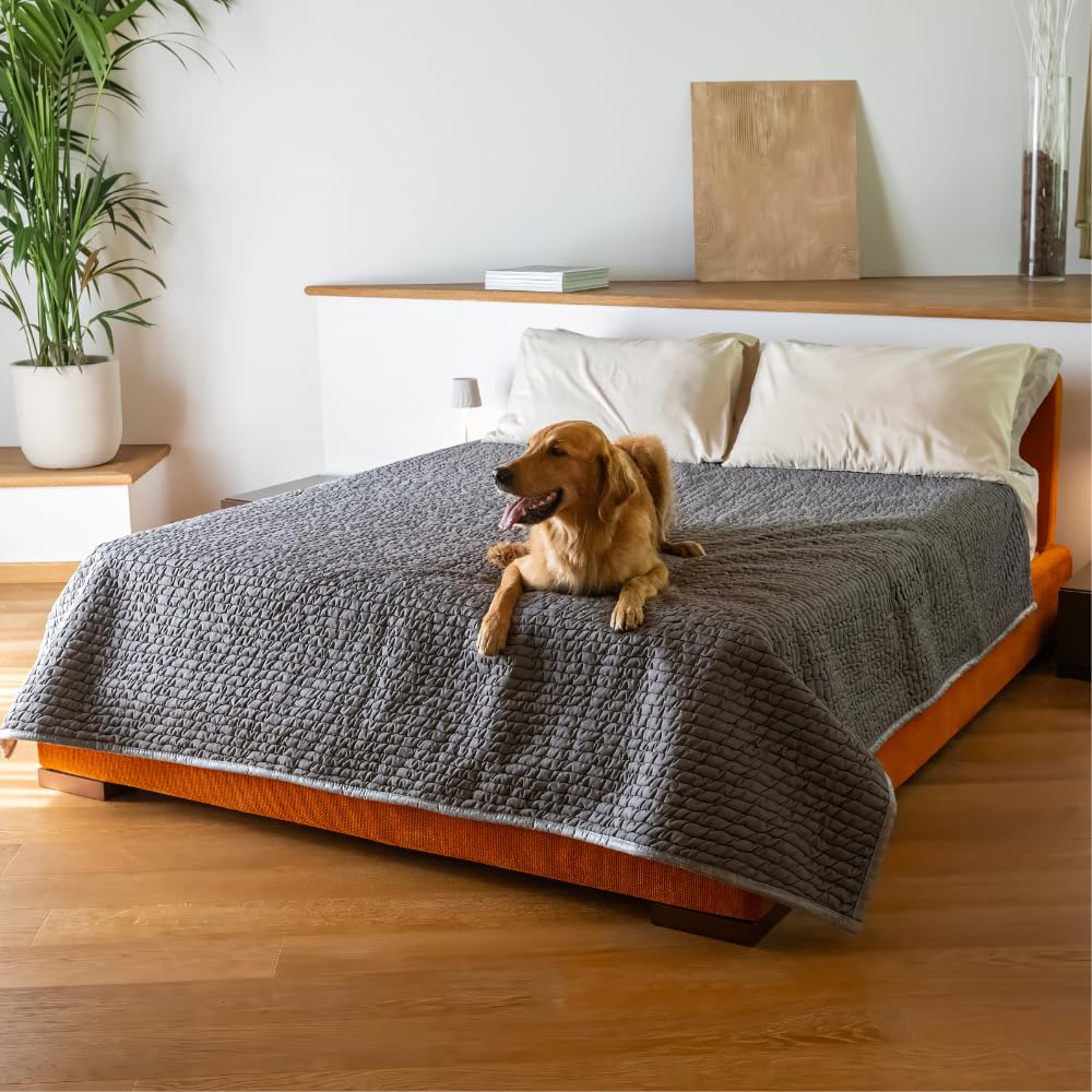 PAULATO BY GA.I.CO. Waterproof Dog Bed Blankets King Size - Soft Noiseless Hypoallergenic Machine Washable Cover