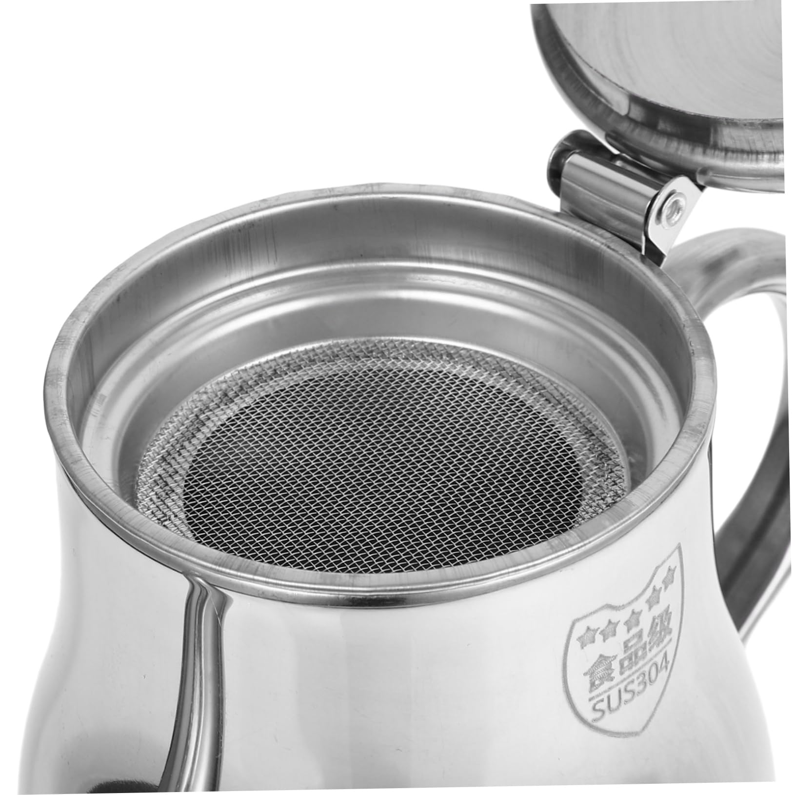 KOMBIUDA Contenedor Fácil de Limpiar Colador de Acero Inoxidable de 13oz de Aceite y Tapa para Filtración de Grasa Adecuado para Filtración en Cocina